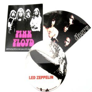 Classic Rock Stickers The Doors Led Zeppelin Pink Floyd